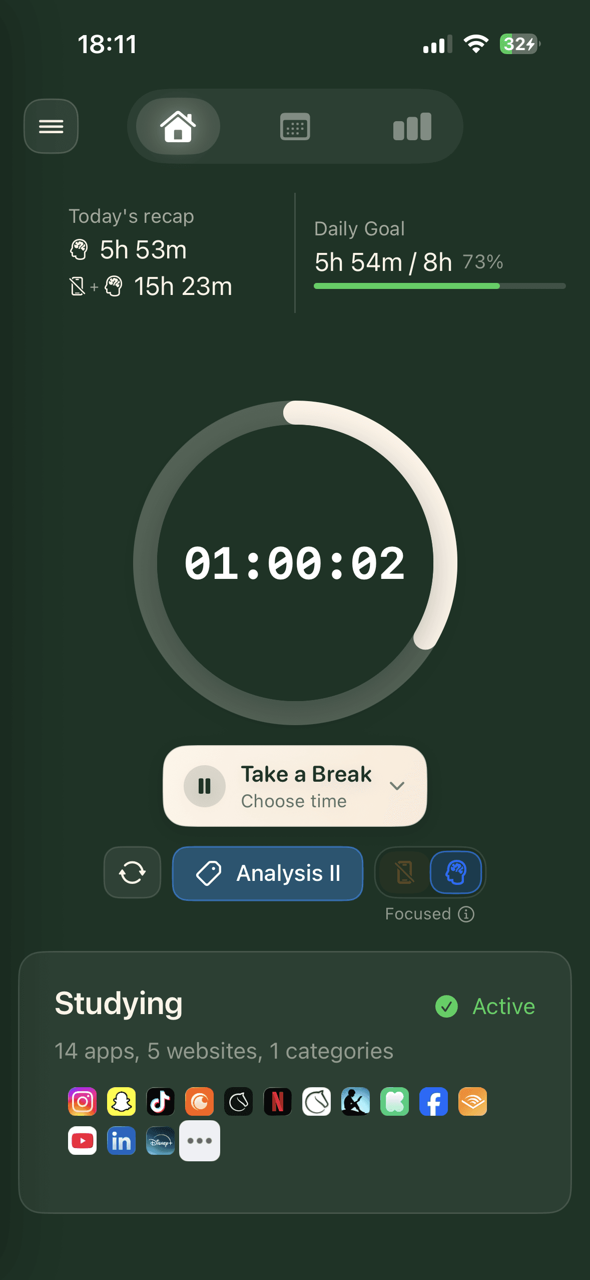 Timer countdown session